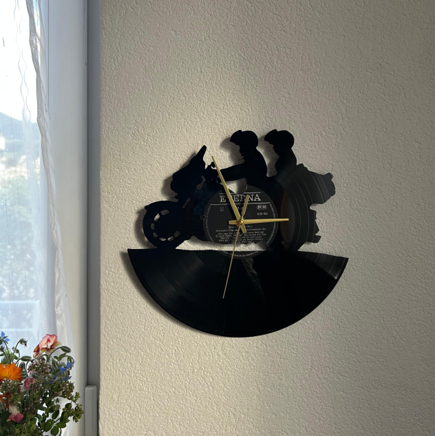 Vinyl-Wanduhr